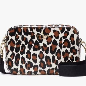 🆕 Kate Spade Retail $295 Madison Spotted Leopard Mini Camera Bag